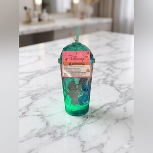 Disney Stitch & Angel Light Up Tumbler Cup With Straw – Green LED Cup – New